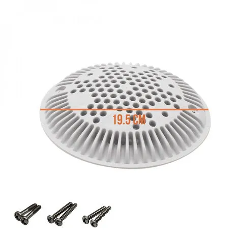 Grille Bonde De Fond Ronde Bombée Avec Vis Pour Piscine - Diam 19,5 Cm - Blanc - Hayward - Blanc 2 Grille Bonde De Fond Ronde Bombée Avec Vis Pour Piscine - Diam 19,5 Cm - Blanc - Hayward - Blanc – Image 2